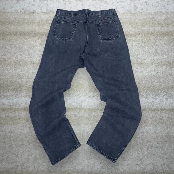 Rustler Jeans Regular Straight Leg Fit Smoke Black Wash Denim Opium Grunge - Picture 1 of 4